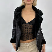 💻💚BEST PICKS | small black suede jacket with fur lining
