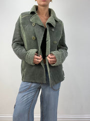 vintage edit twelve | medium green pea coat