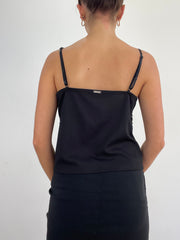 selección vintage | Camiseta de cami de lentejuelas de oro medio