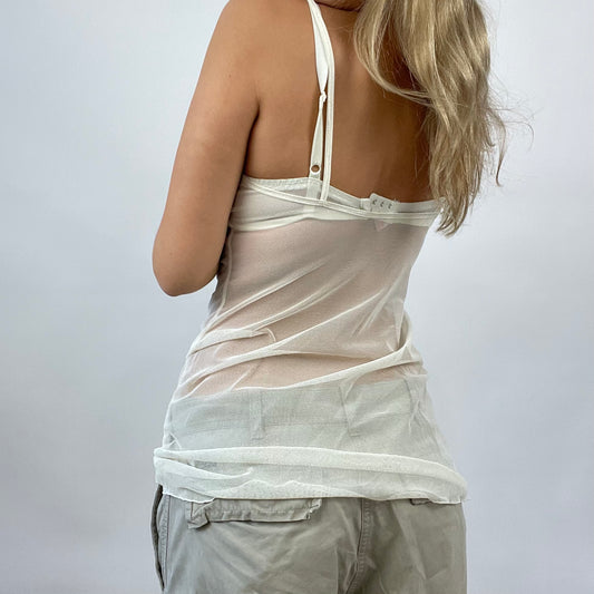 CHALET GIRL DROP | small white mesh/lace top