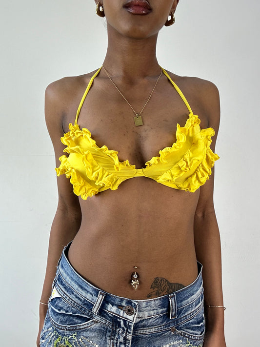 BEST PICKS | medium yellow ruffle sunflower bikini set