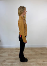 small tan faux leather jacket