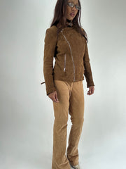 FAVORITOS DE INVIERNO | chaqueta de gamuza sintética marrón pequeño