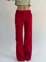 ‼️ | medium red fitted trousers
