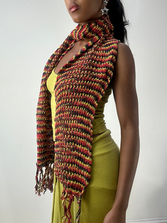 💻‼️ BEST PICKS | one size red striped knit scarf