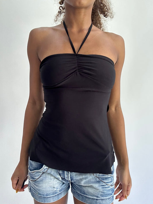 BEST PICKS | small black bandeau halterneck top