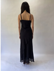 devil wears prada | taille: S · couleur: noir · matière: résille · article: robe · détails: surcouche + fluide + longueur maxi