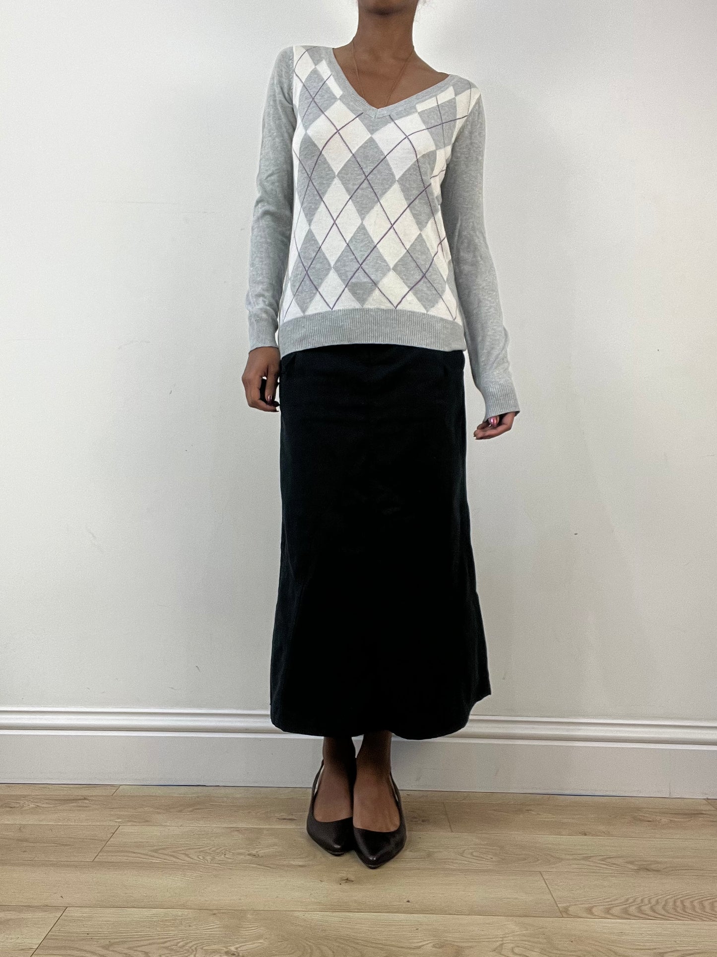 winter edit | small grey jumper with argyle print