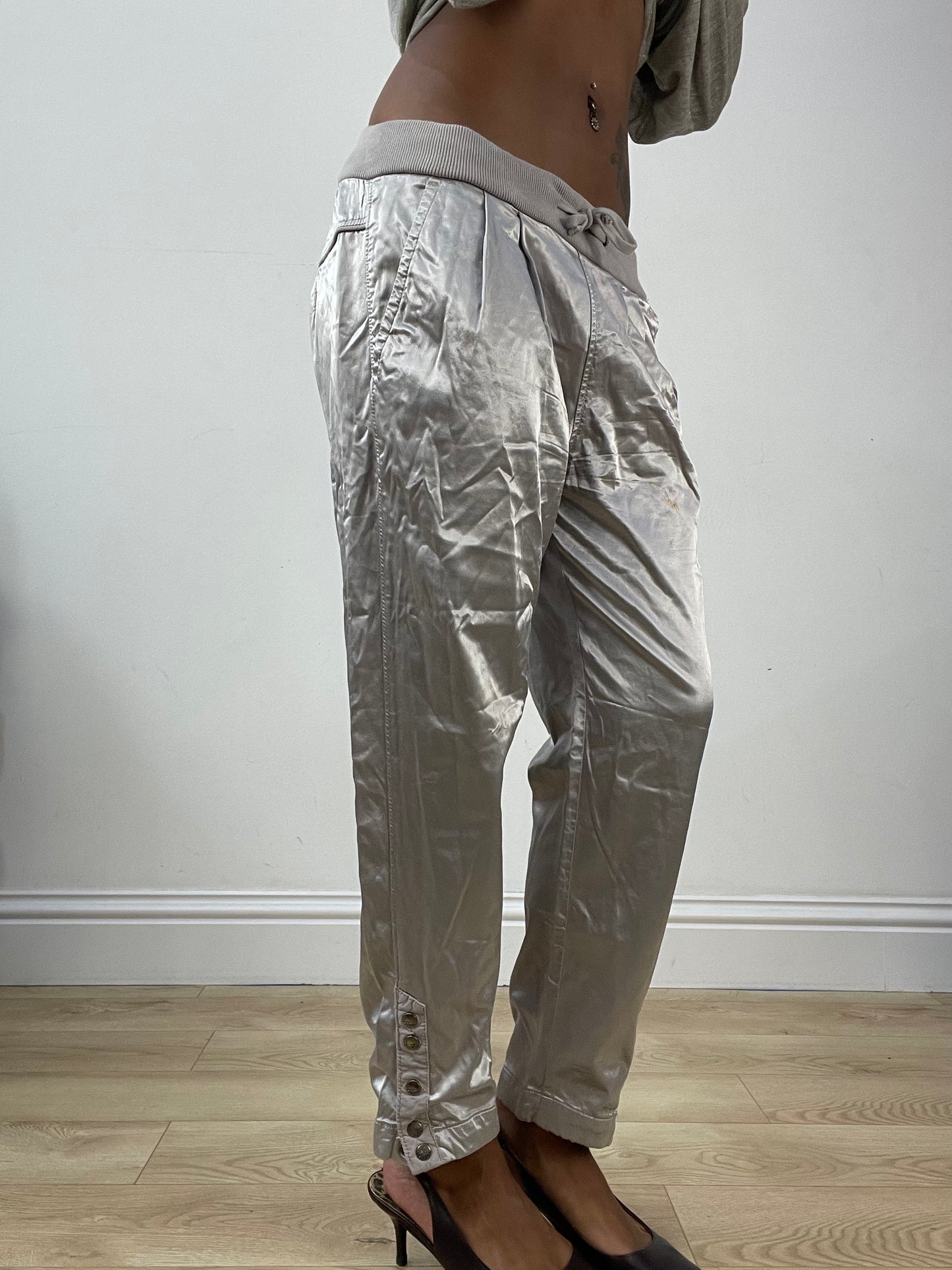 vintage edit: halloween | small grey miss sixty satin style trousers
