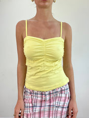 💻BEST PICKS | medium yellow ruched cami