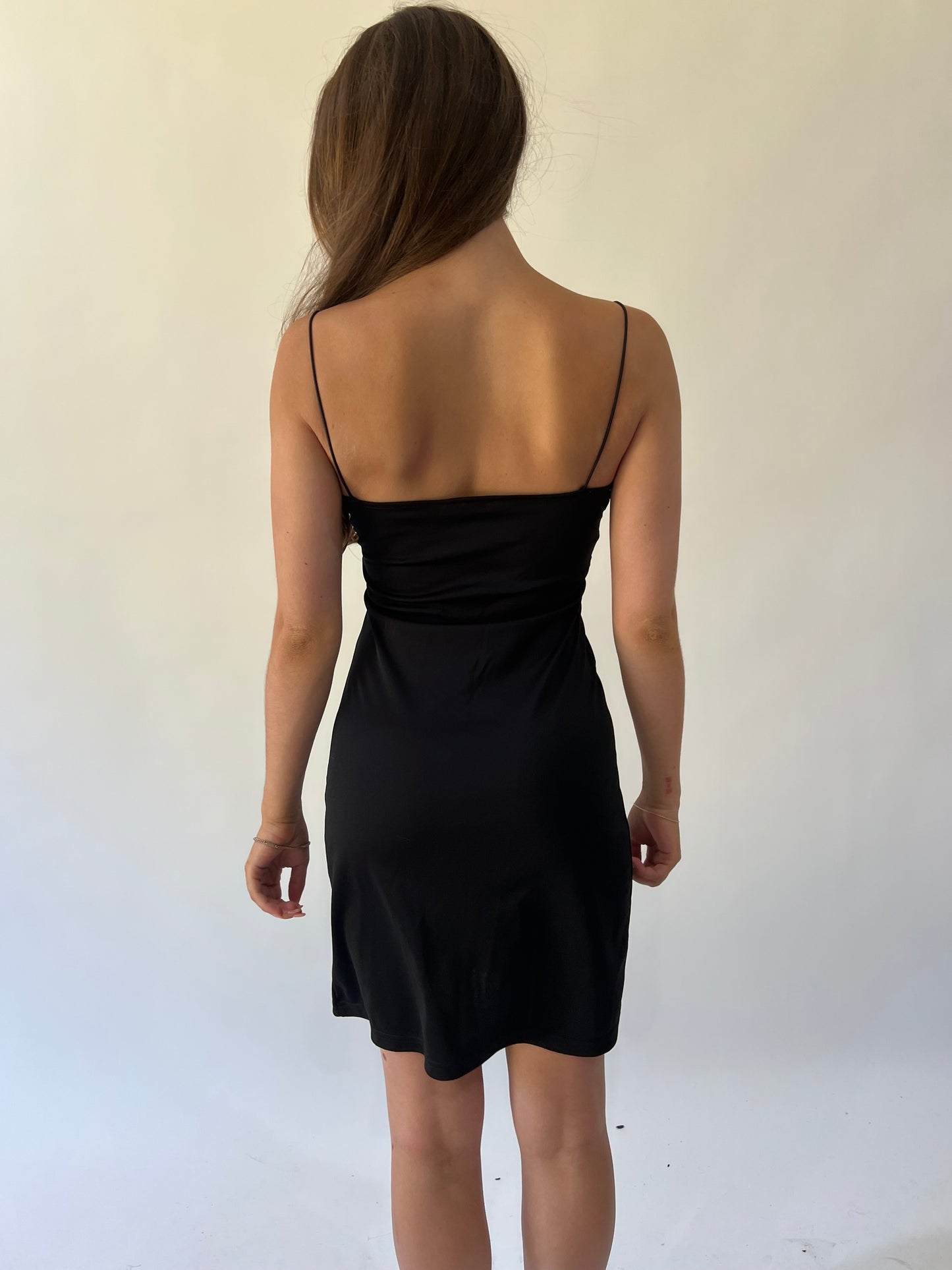 back to school drop | medium black body-con dress