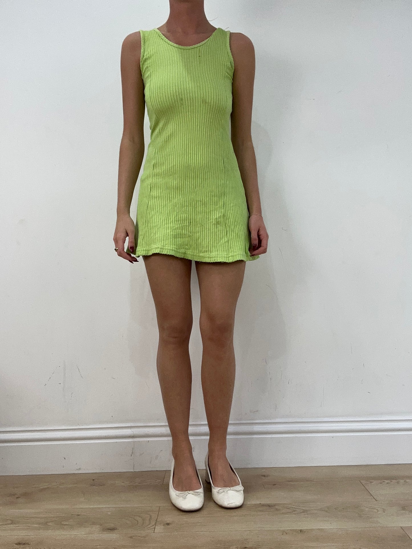 BEST PICKS | small green ribbed mini dress