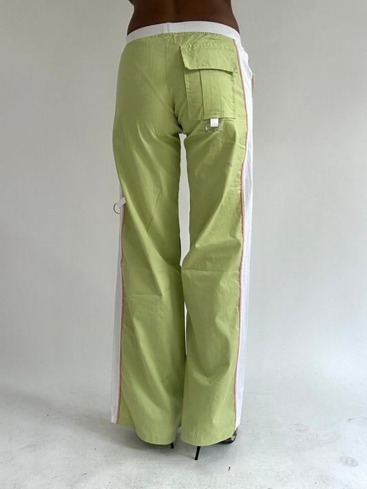 ‼️ | green and white athleisure style trousers