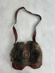 vintage edit thirty | couleur: marron · matière: fausse fourrure · article: sac à bandoulière