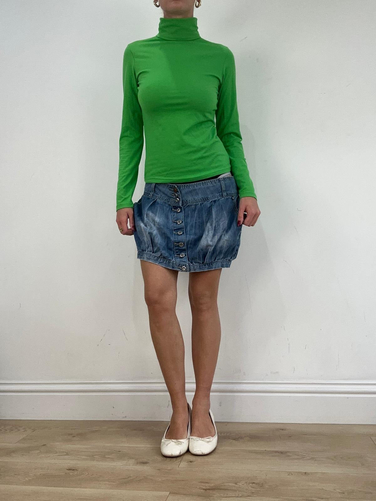 st patrick’s day | medium green roll neck long sleeved top