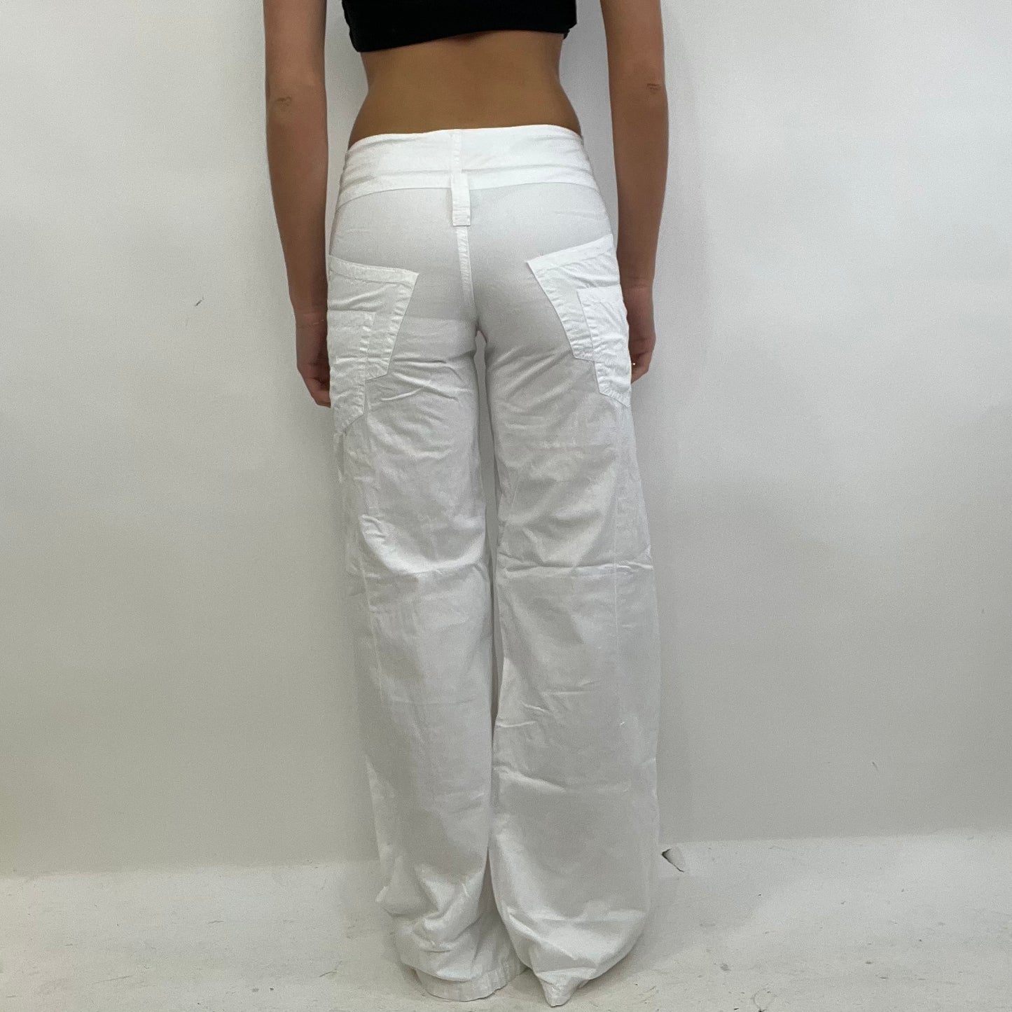 COASTAL GRANDMA DROP | XS white linen trousers