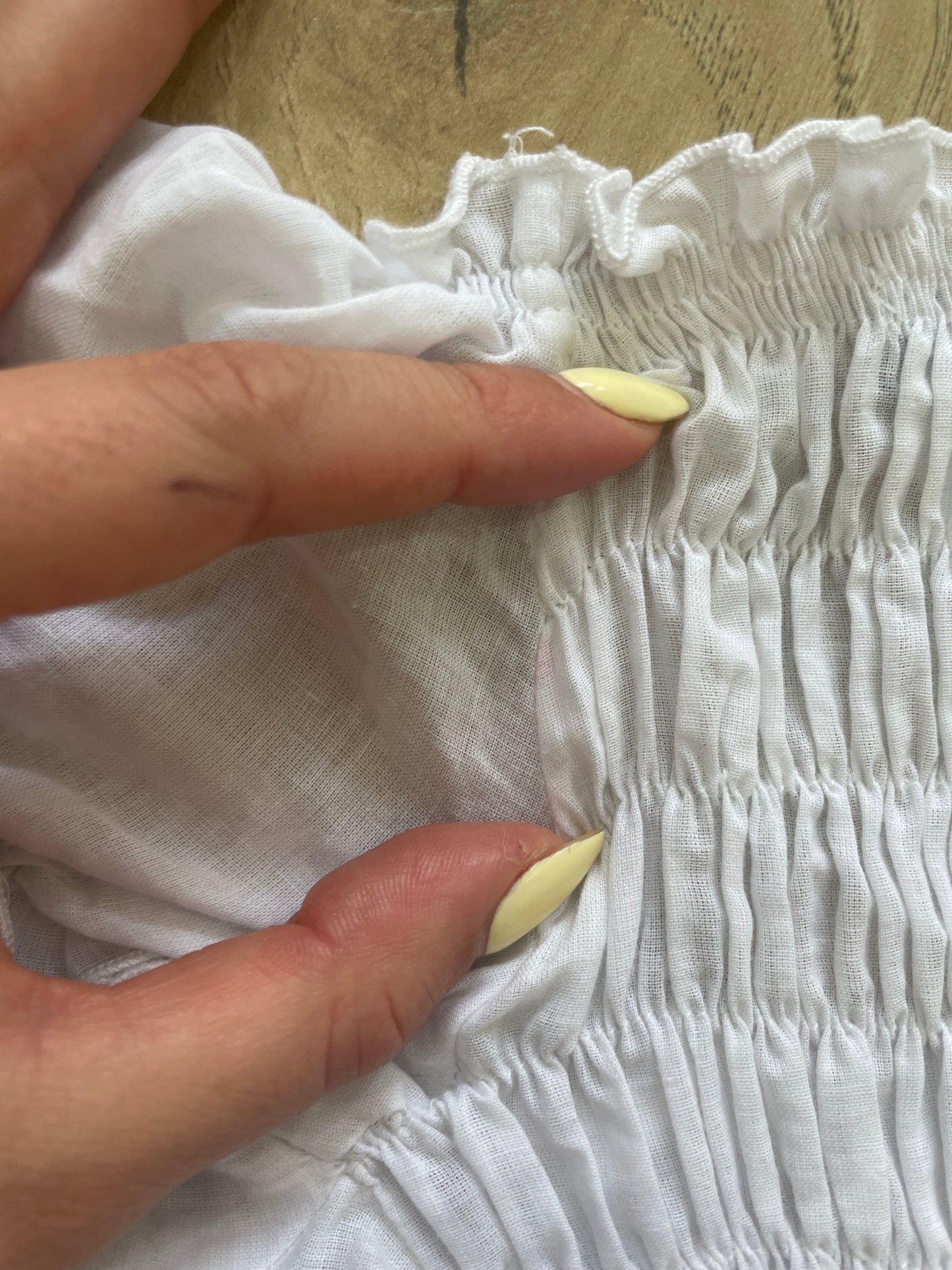 #396 SAMPLE SALE | extra small white jolene top
