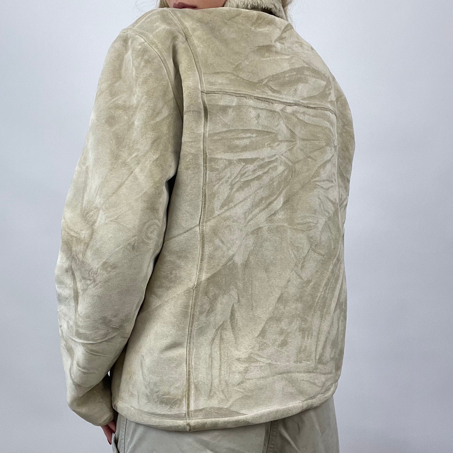 CHALET GIRL DROP | large cream suede jacket