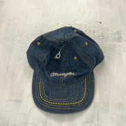 COACHELLA DROP | denim blue cap with ‘wrangler’ spellout