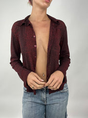 💻 TAYLOR SWIFT DROP | medium red snakeskin button up long sleeved shirt