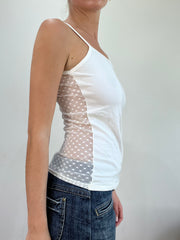 BEST PICKS | small white heart mesh cami