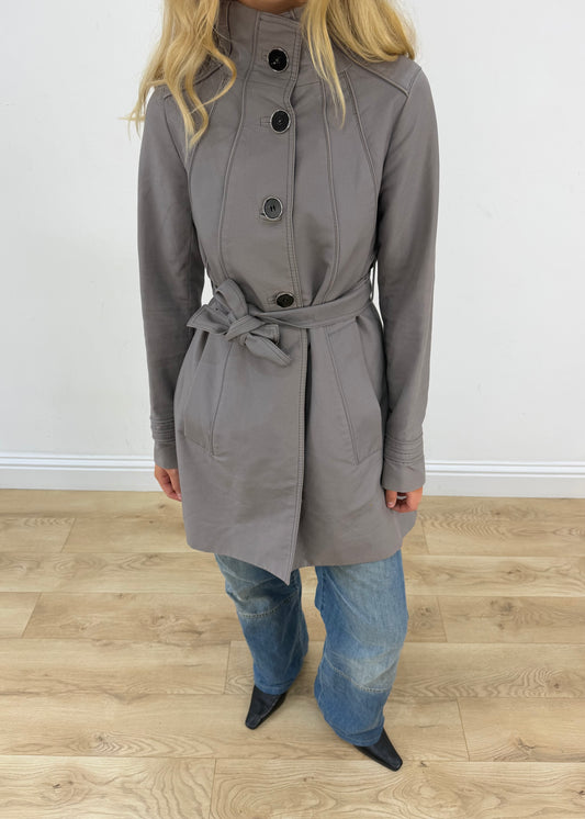 small old zara grey trench coat