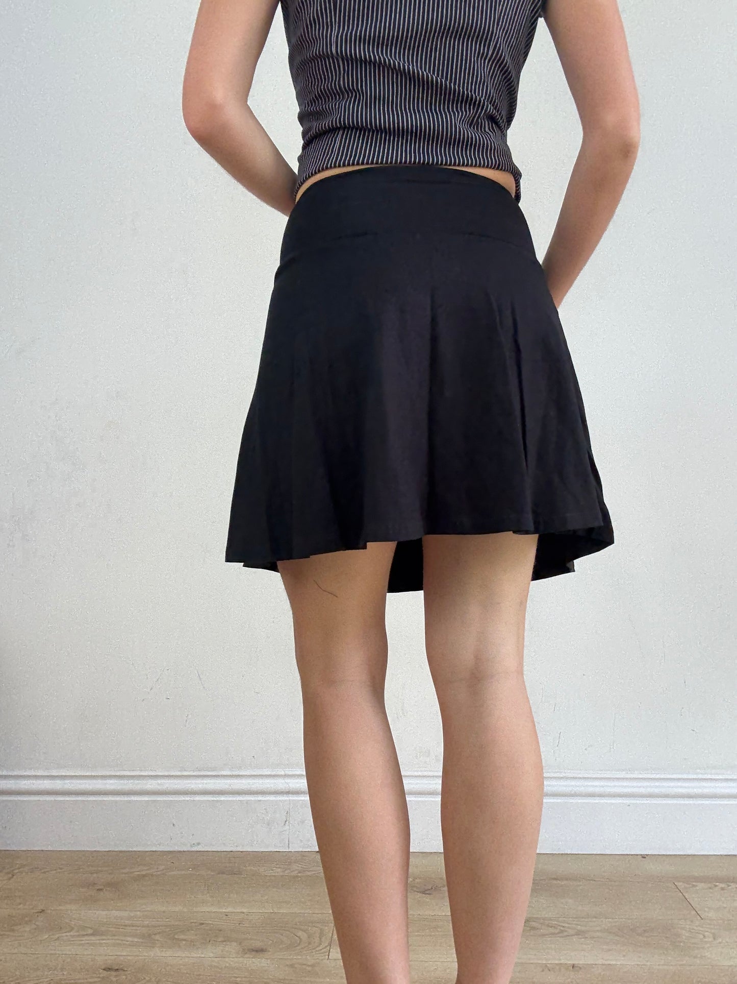 💻‼️ black midi skirt with playboy spell out in pink