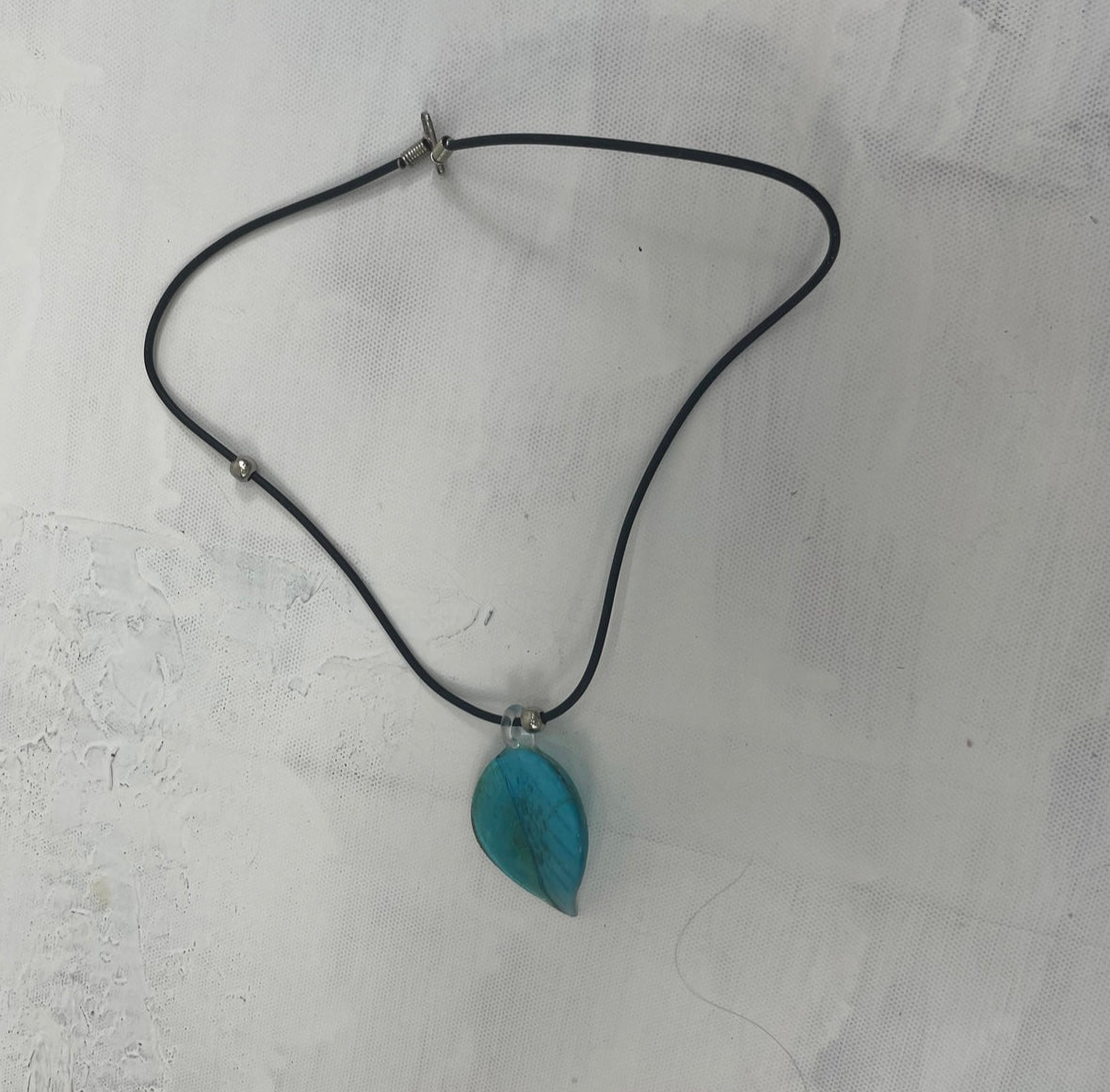 MERMAID CORE DROP | #2 blue glass pendant necklace