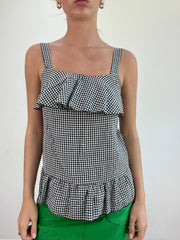 BEST PICKS | medium black and white gingham ruffle top
