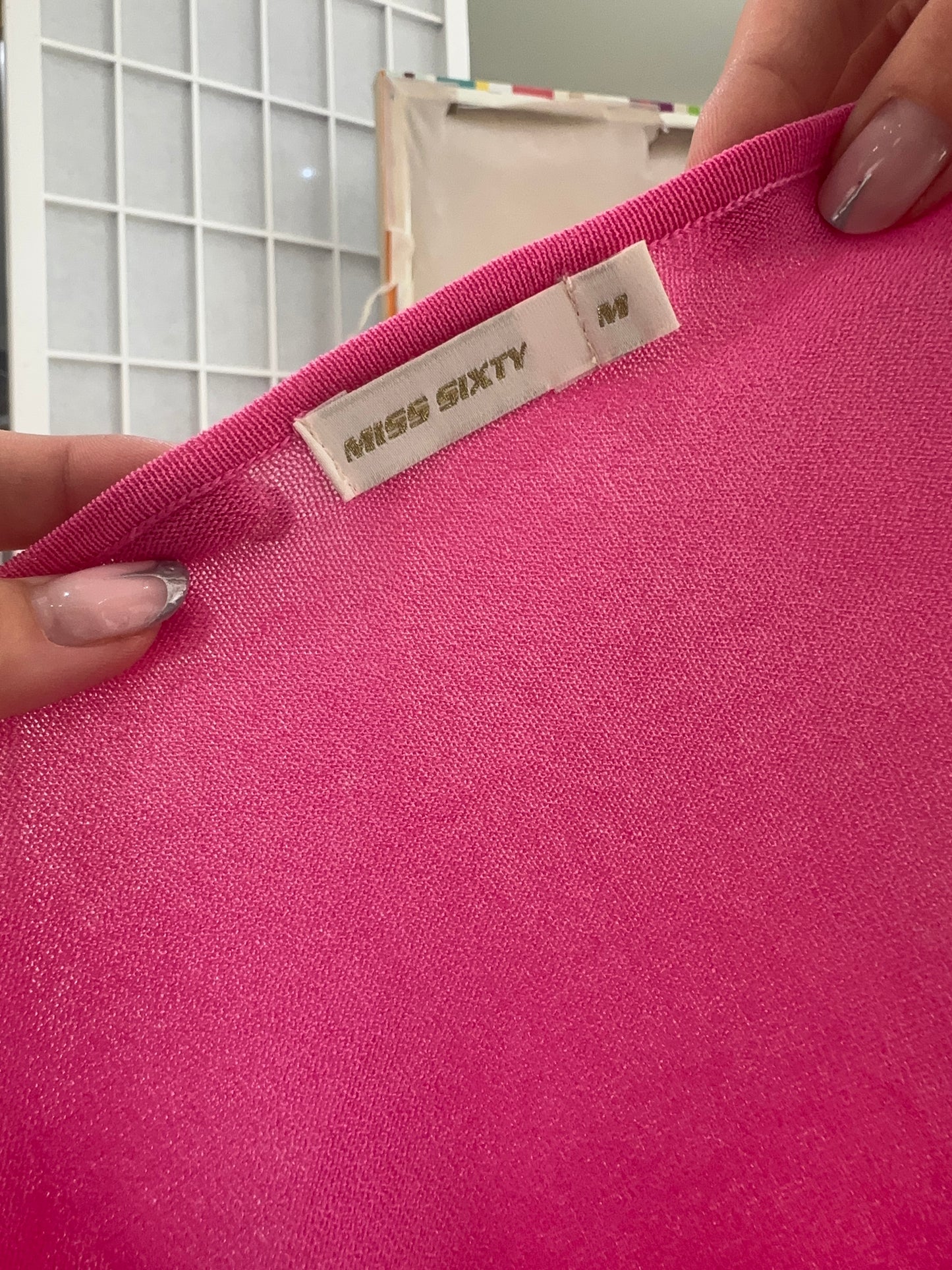 summer edit | medium pink miss sixty short sleeve top