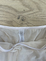 VINTAGE PICKS | taille: S · couleur: blanc + beige · article: caraco · détails: transparent + intimissimi