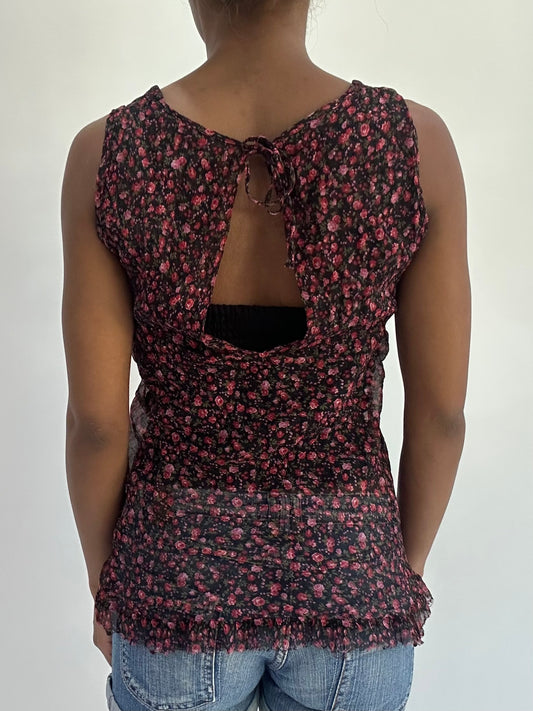 french summer drop | small/medium pink floral top