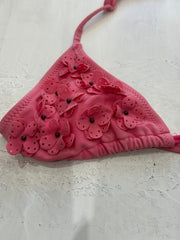 spring edit | pink floral bikini top and bikini bottoms