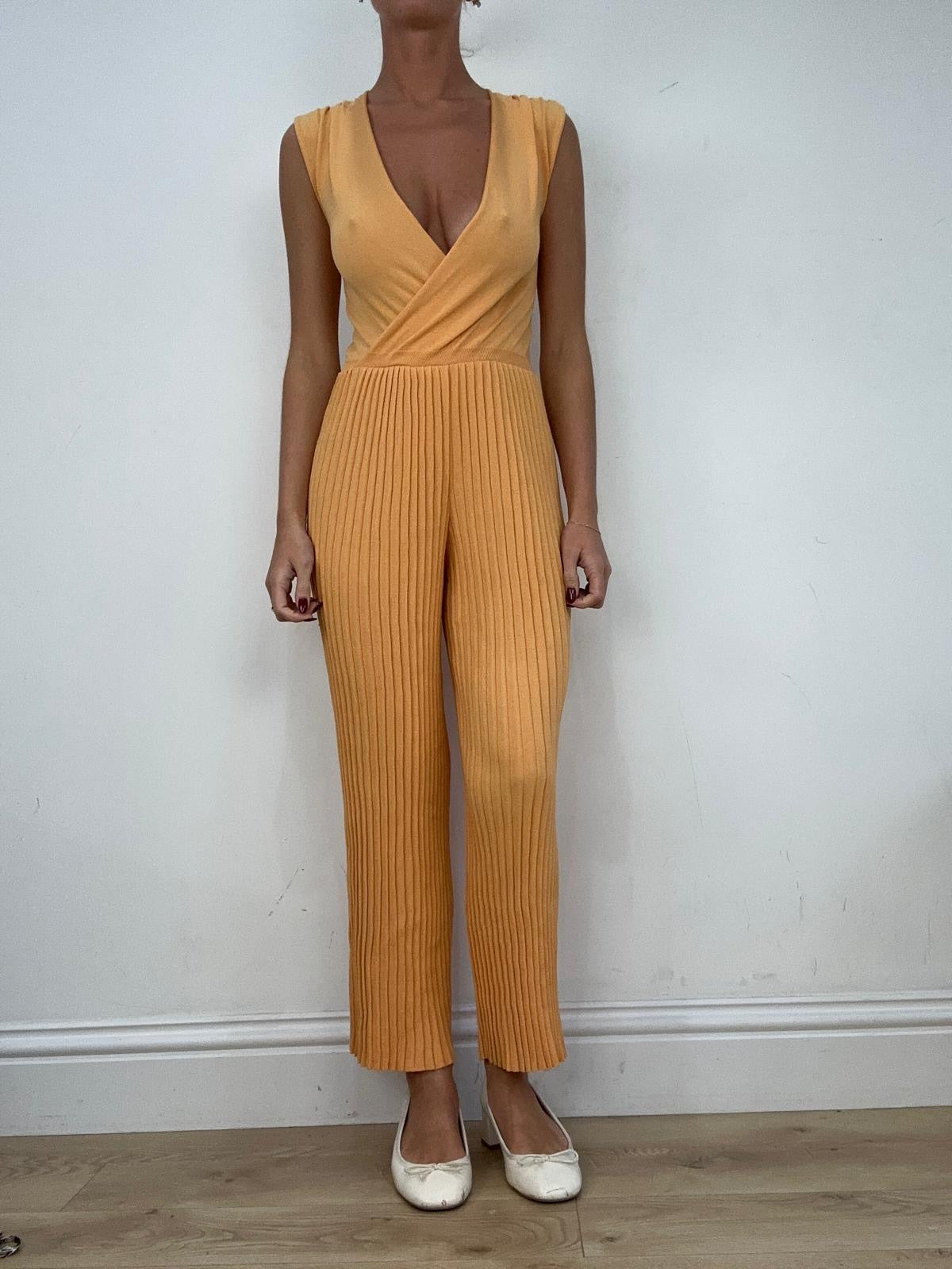 vintage edit fourteen | small orange orsay knit jumpsuit