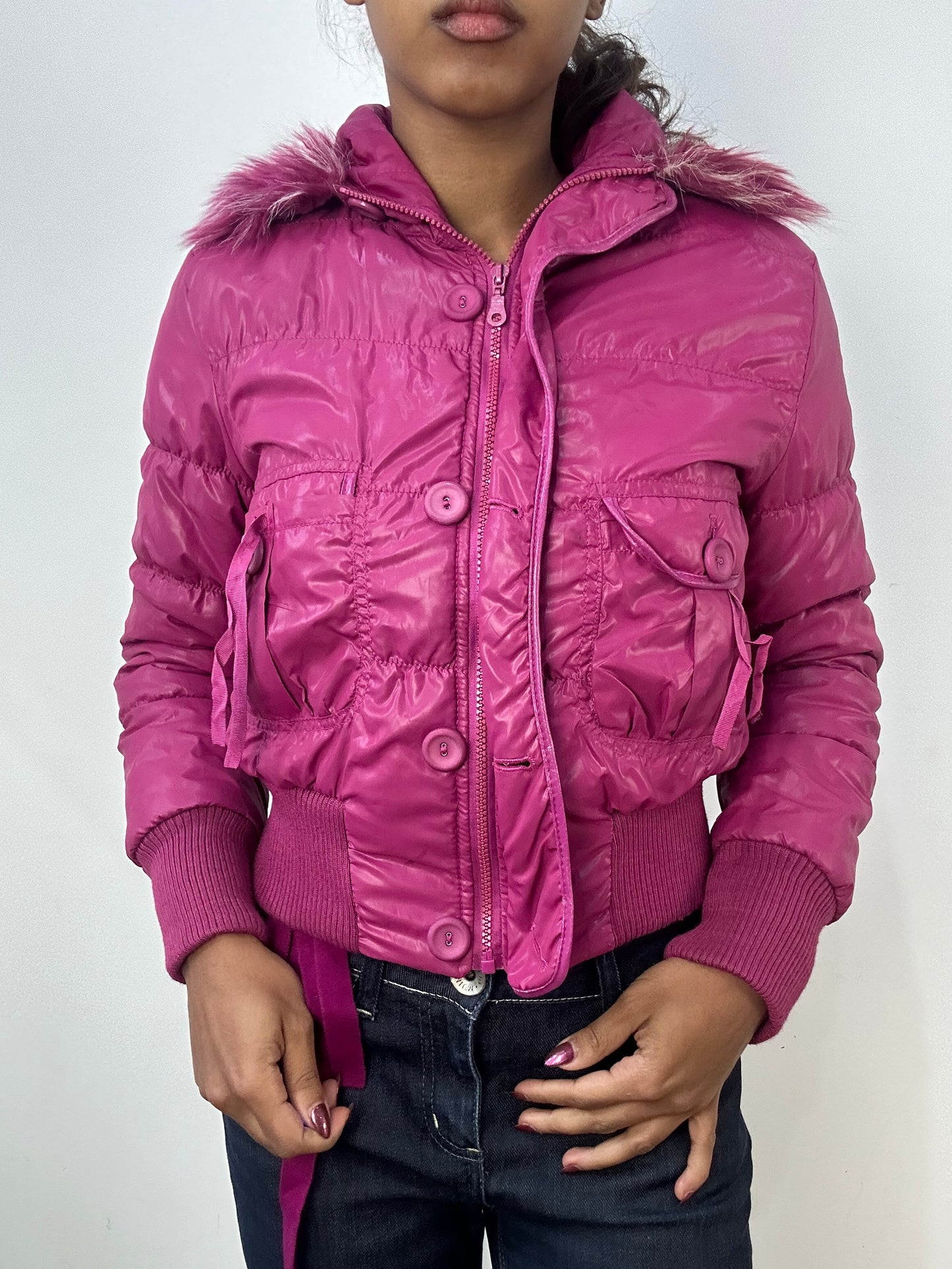 BEST PICKS | small pink zip up puffer jacket