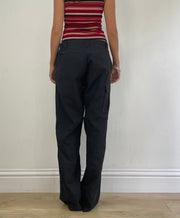 selección vintage | Pantalón de carga de cintura baja media negra