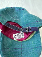 winter edit | blue wool cap with check print