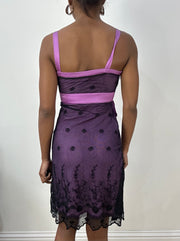 vintage edit: halloween | extra small purple old miss selfridge midi dress