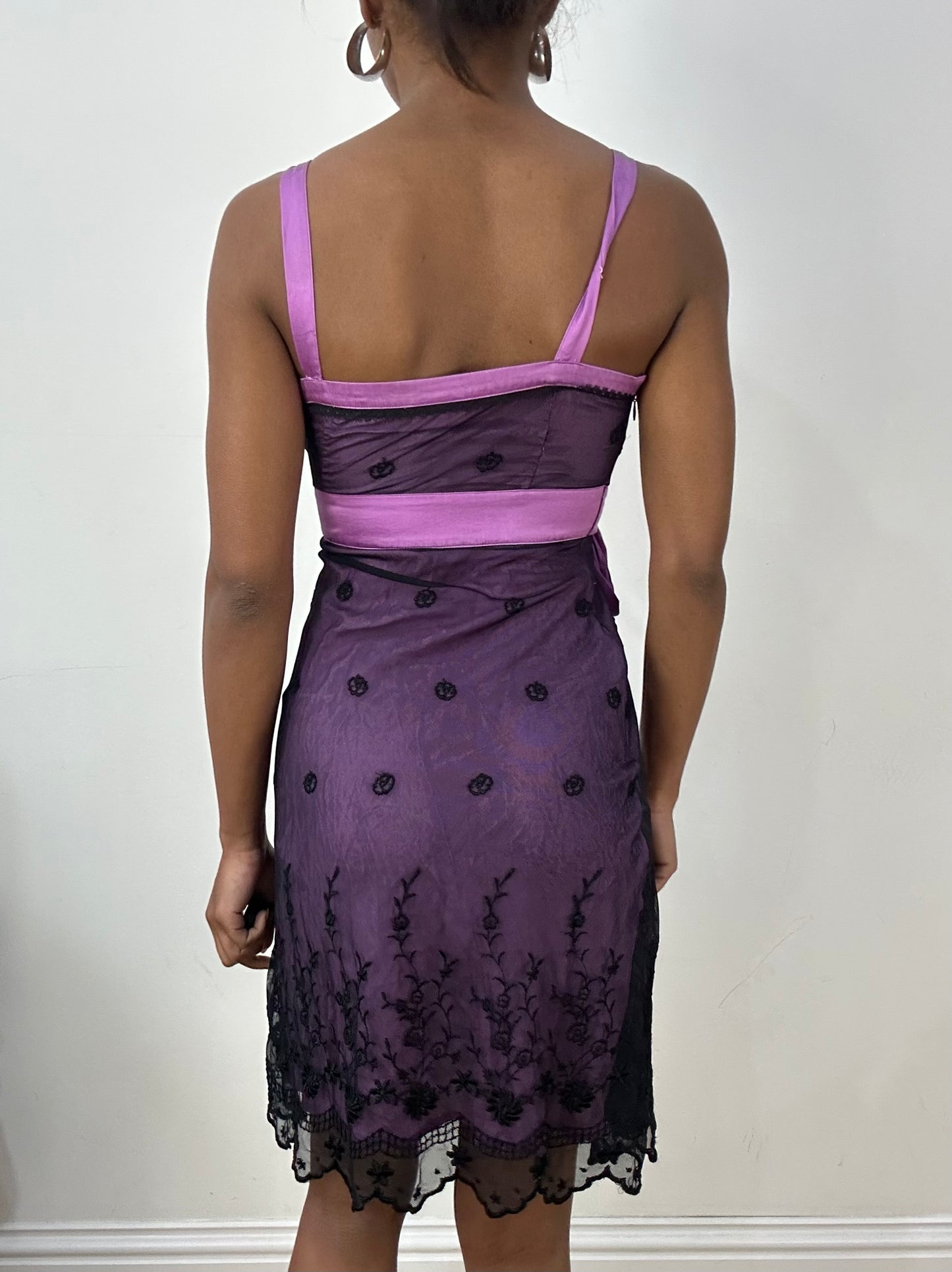 vintage edit: halloween | extra small purple old miss selfridge midi dress