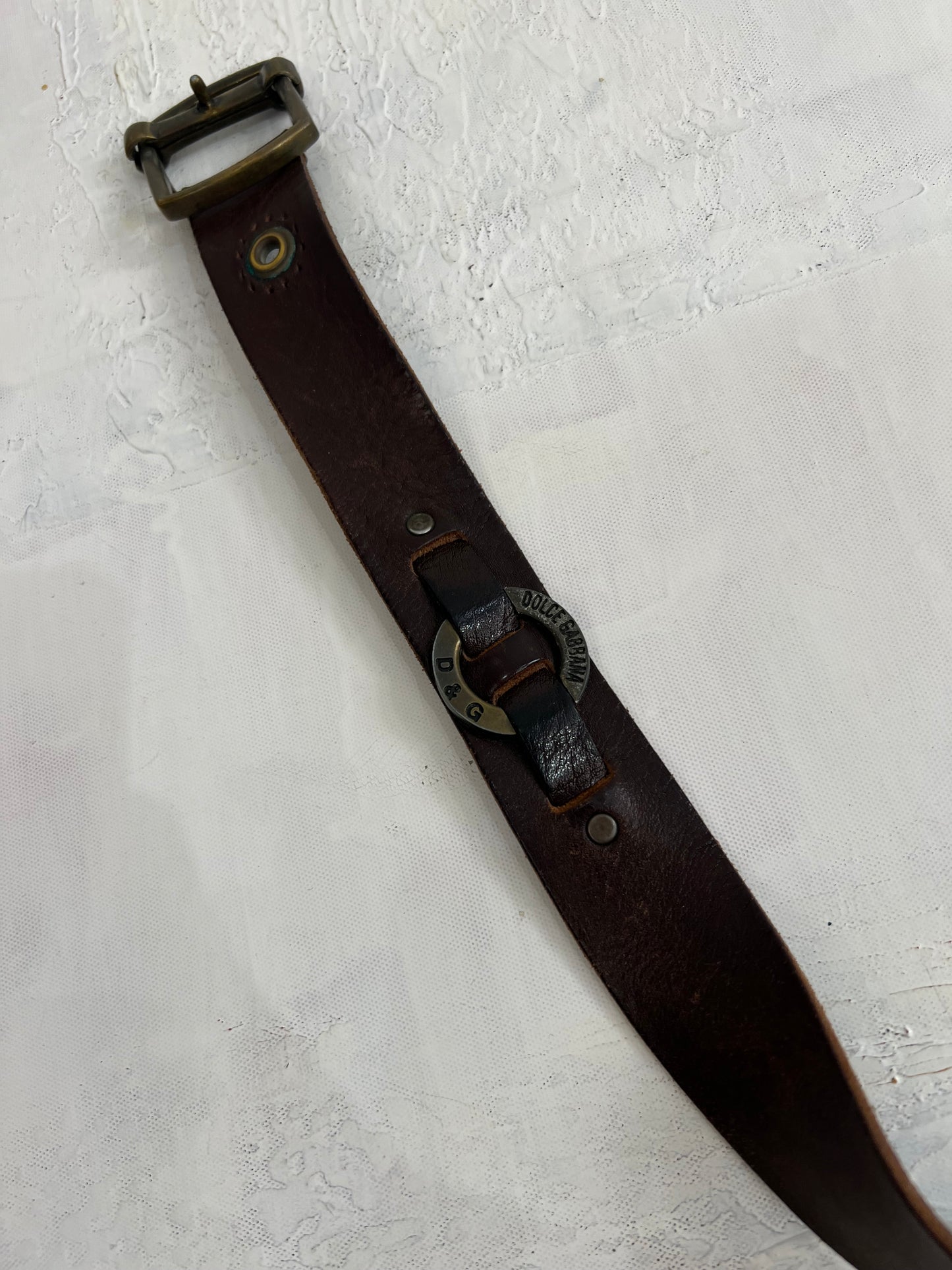 vintage edit thirty | brown dolce and gabbana real leather belt
