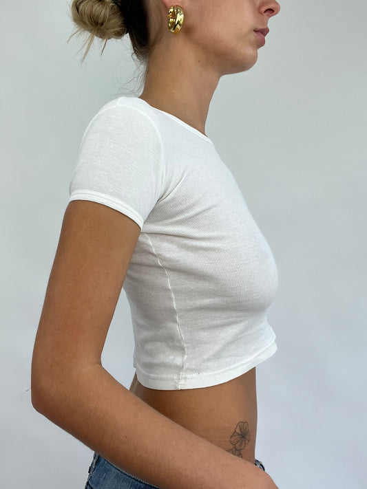COACHELLA DROP | small white baby tee