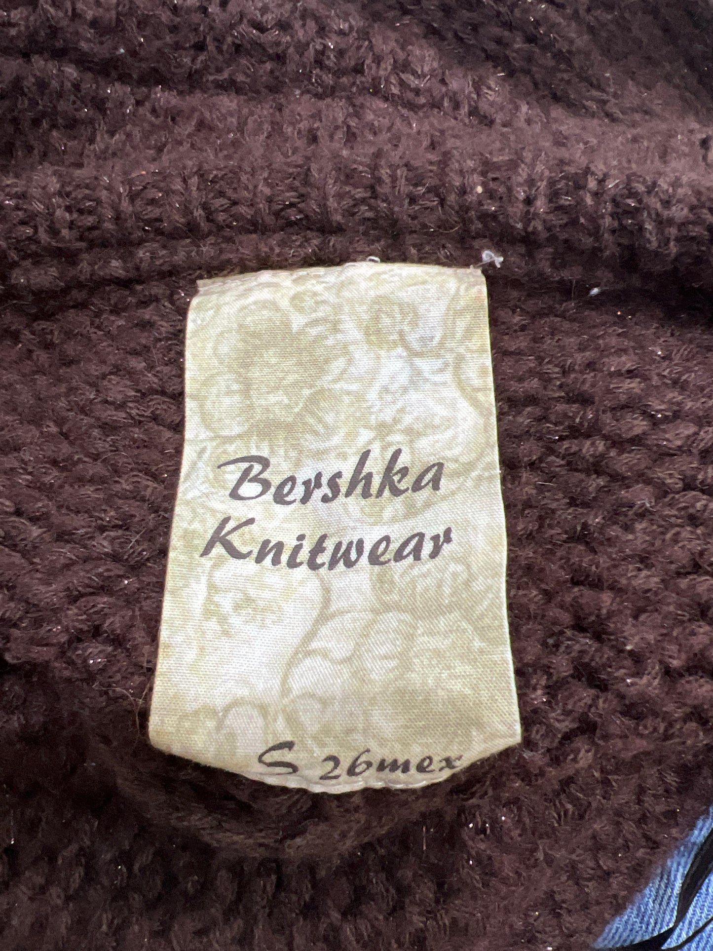 vintage edit twelve | small brown old bershka cinched knitted top