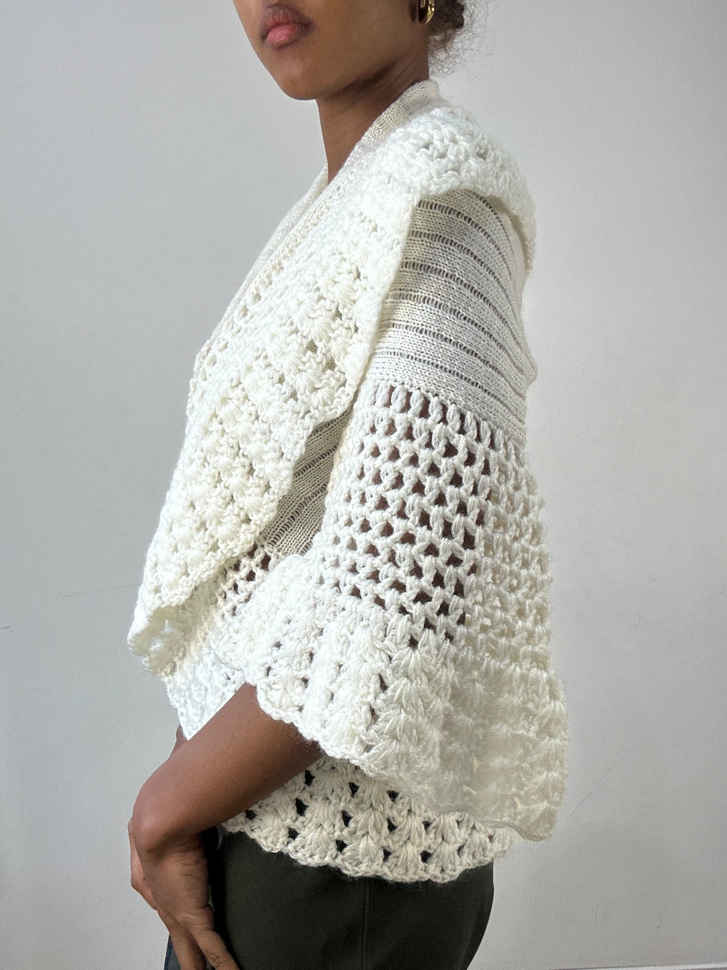 winter edit | small white knit cardigan top
