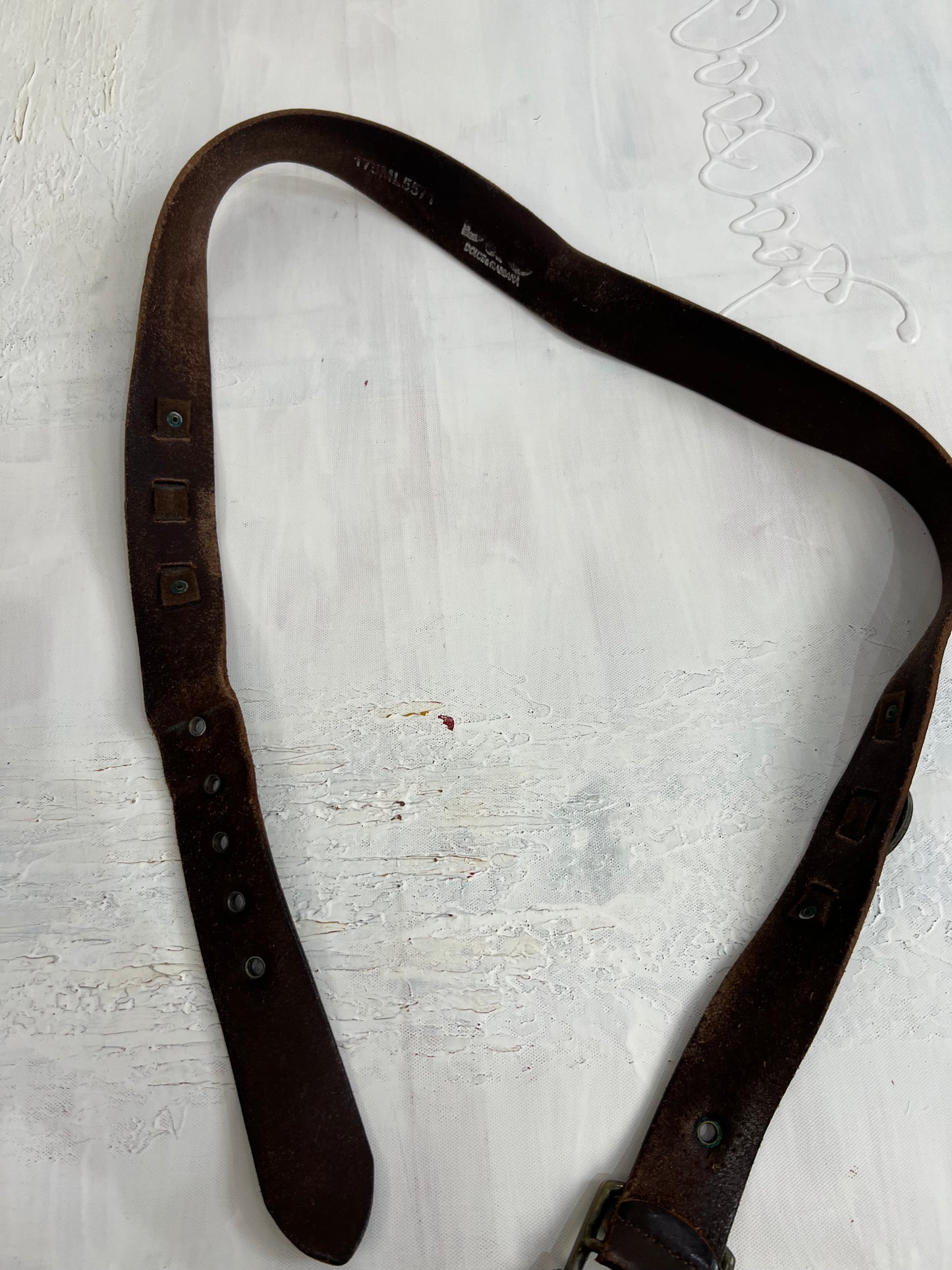 vintage edit thirty | brown dolce and gabbana real leather belt