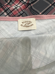 💚Vintage editar veintiocho | cami de blumarine rosa y gris medio con estampado a cuadros
