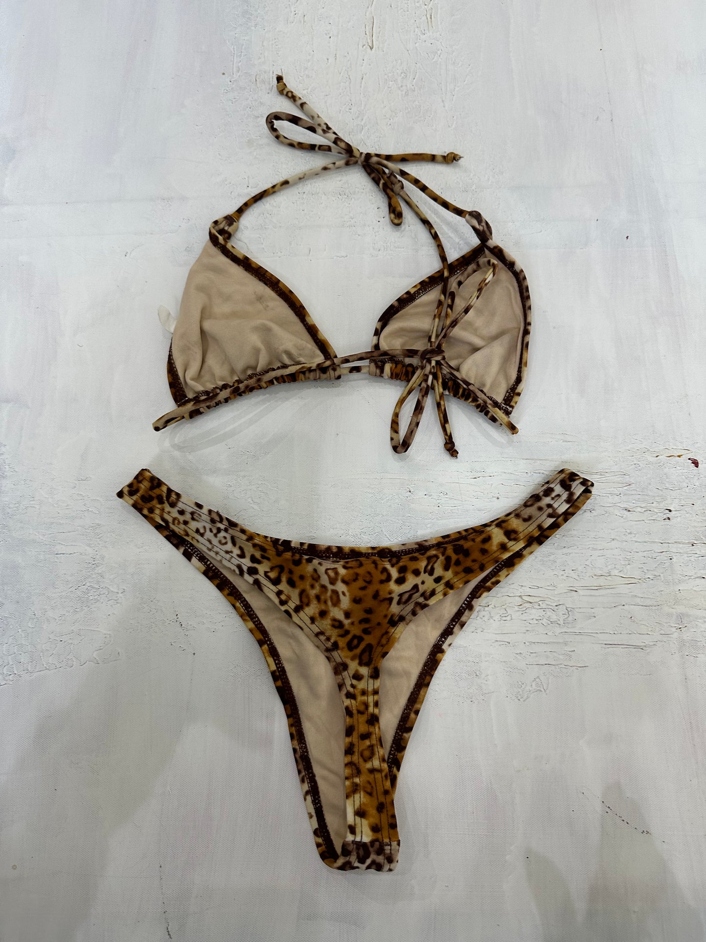 vintage edit twenty-one | medium animal print leopard print bikini set