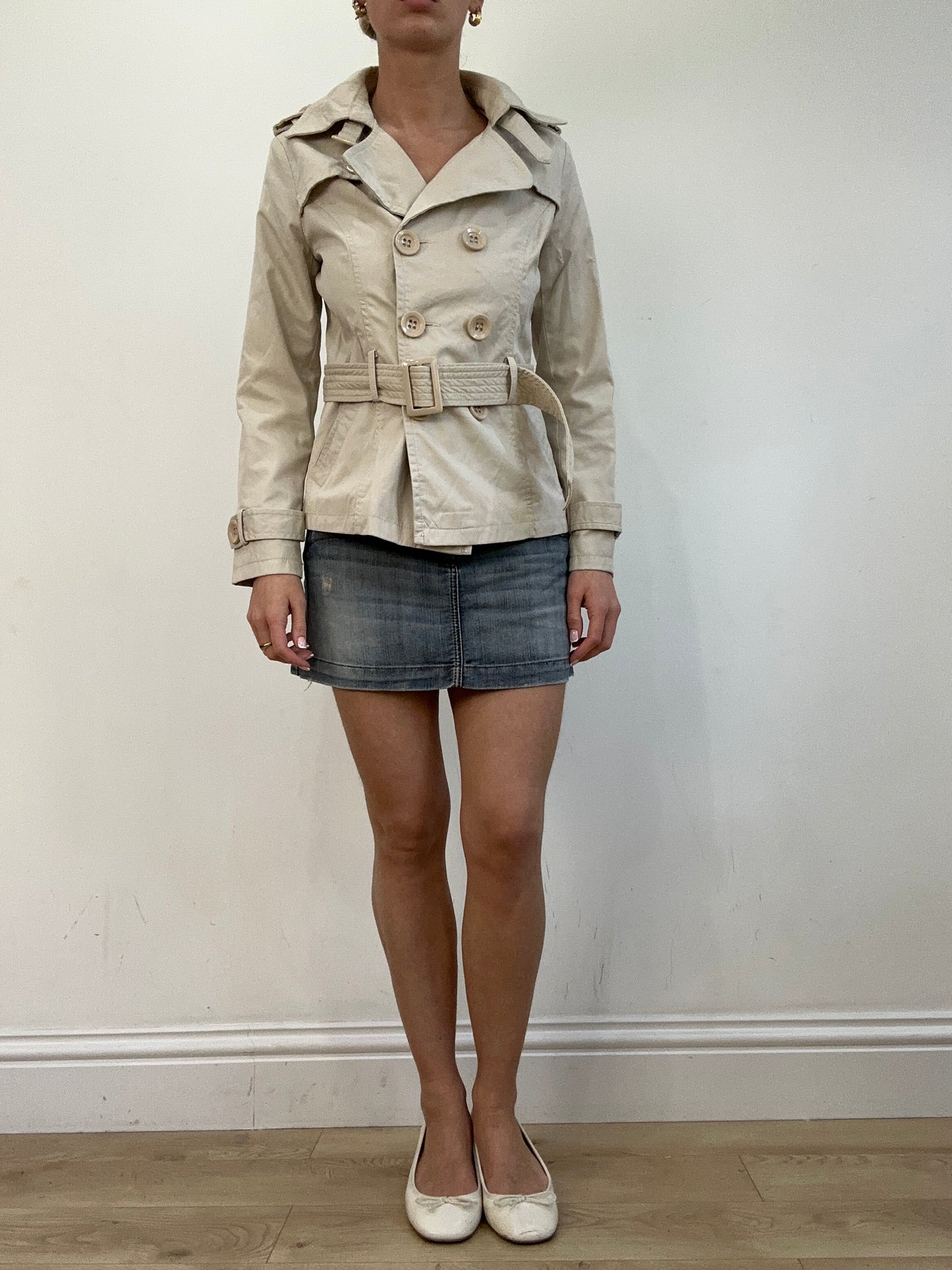 vintage edit twenty | small beige trench style coat