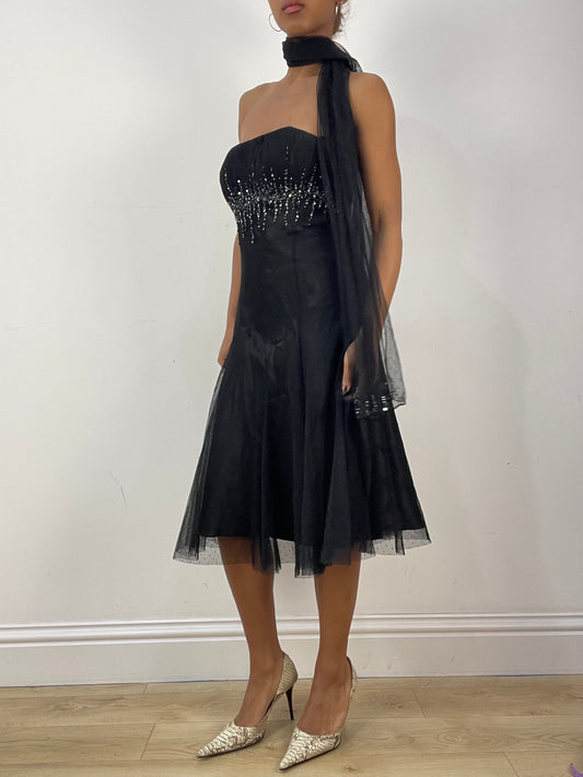 vintage edit thirty-six | taille: S · couleur: noir · article: haut bandeau · détails: longueur midi