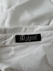 back to school drop | small/medium white collared top