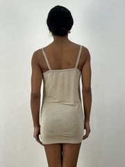 MOB WIFE DROP | small beige intimissimi lingerie style dress